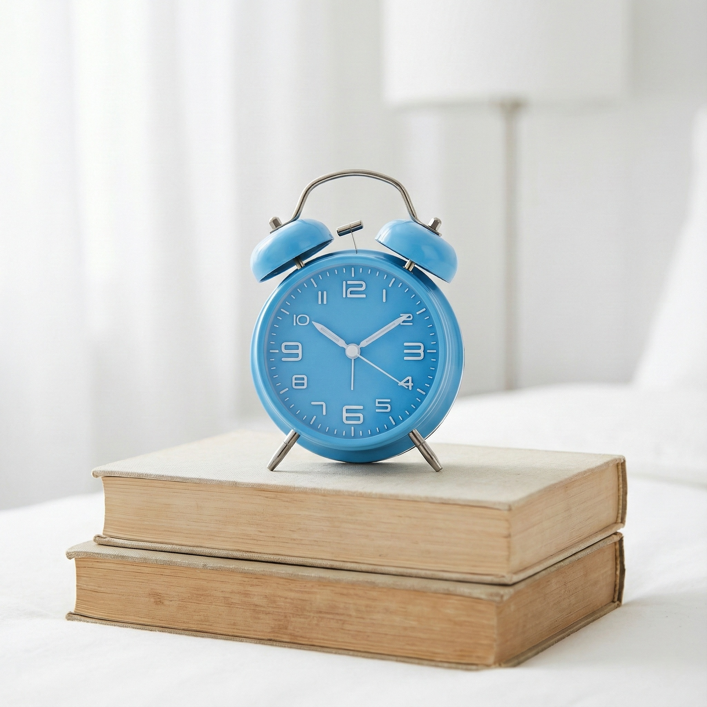 Réveil IvoQ rétro bleu silencieux