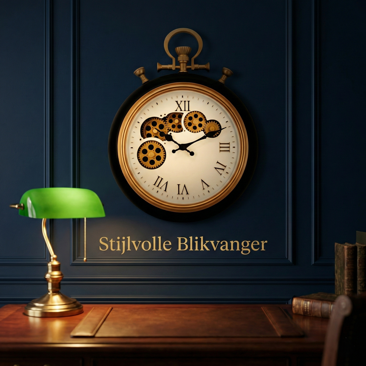 Horloge murale industrielle IvoQ avec engrenages mobiles Ø 30 cm