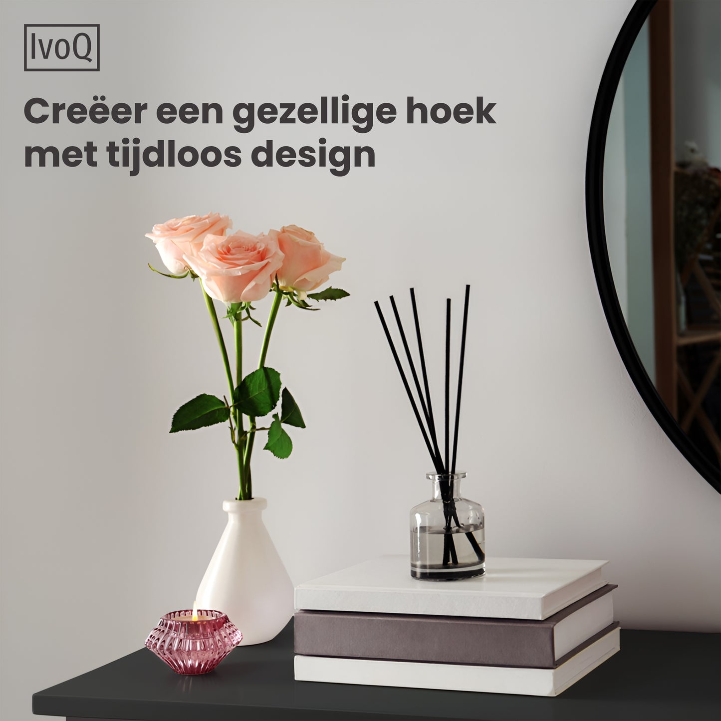 IvoQ Sidetable Industrieel Hout Metaal Zwart-IvoQ