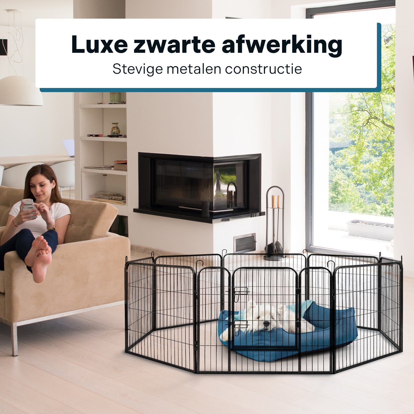 IvoQ Puppyren 8 Panelen 60 cm Hoog-IvoQ