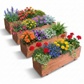 Ensemble de 4 jardinières en bois IvoQ – 120 x 40 x 32 cm – Bois certifié FSC