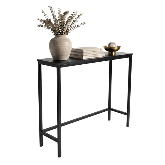 IvoQ Table d'appoint Noir Industriel - 75 x 24 x 75 cm