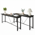 IvoQ Tables d'appoint - Lot de 2 - Noir - 120x23 cm