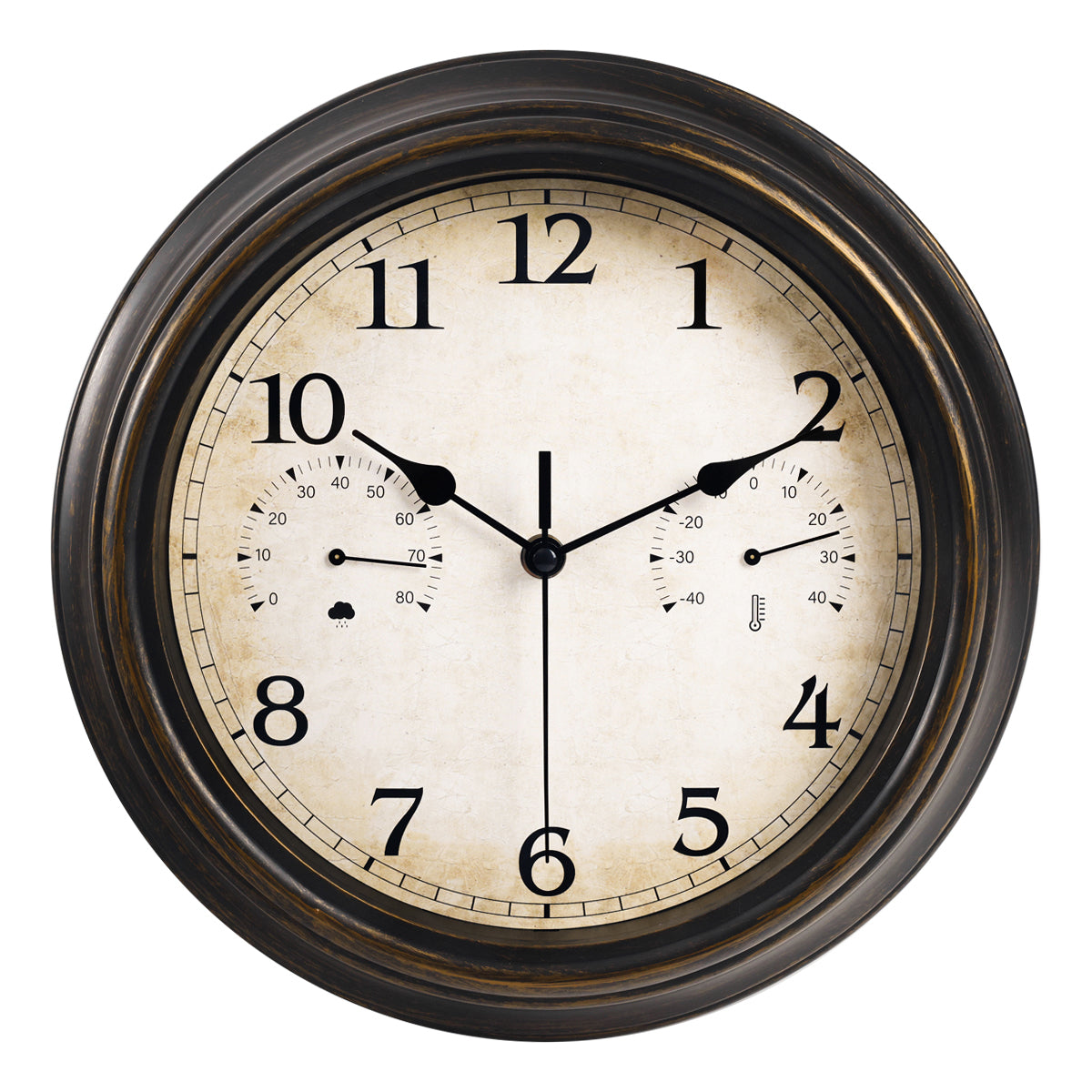 IvoQ Wandklok Waterdicht met Thermometer & Hygrometer-IvoQ