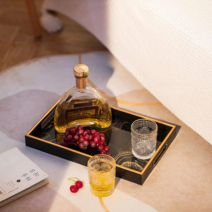 IvoQ Luxe Dienblad Zwart Goud 45x30 cm-IvoQ