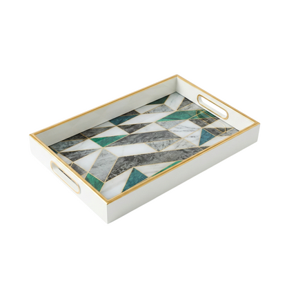 Plateau de luxe IvoQ aspect marbre