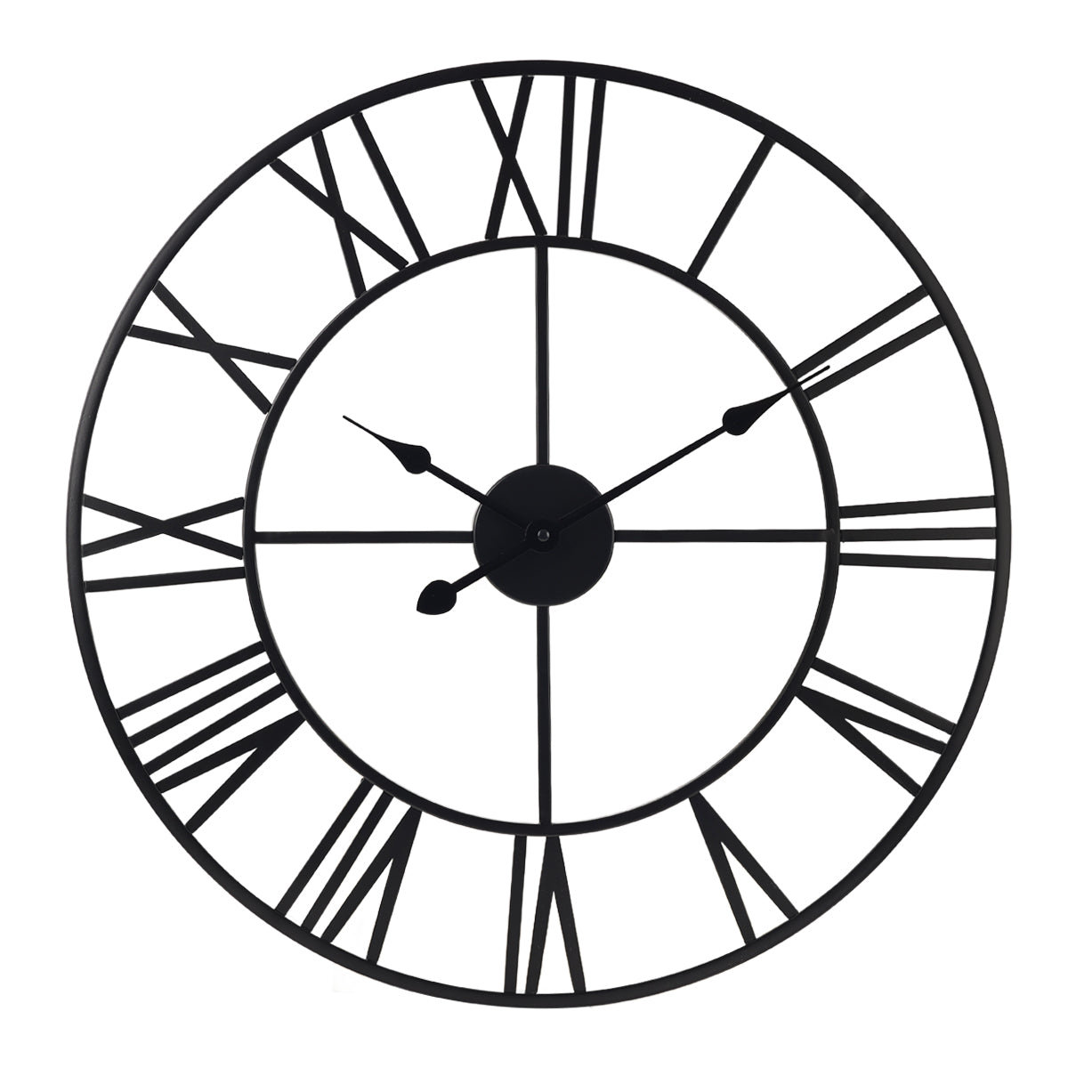 IvoQ Wandklok Industrieel Romeins Metaal 60 cm-IvoQ