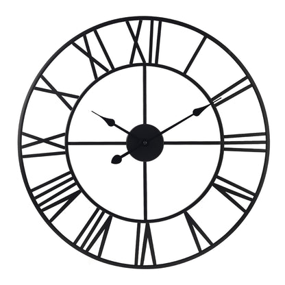 IvoQ Wandklok Industrieel Romeins Metaal 60 cm-IvoQ