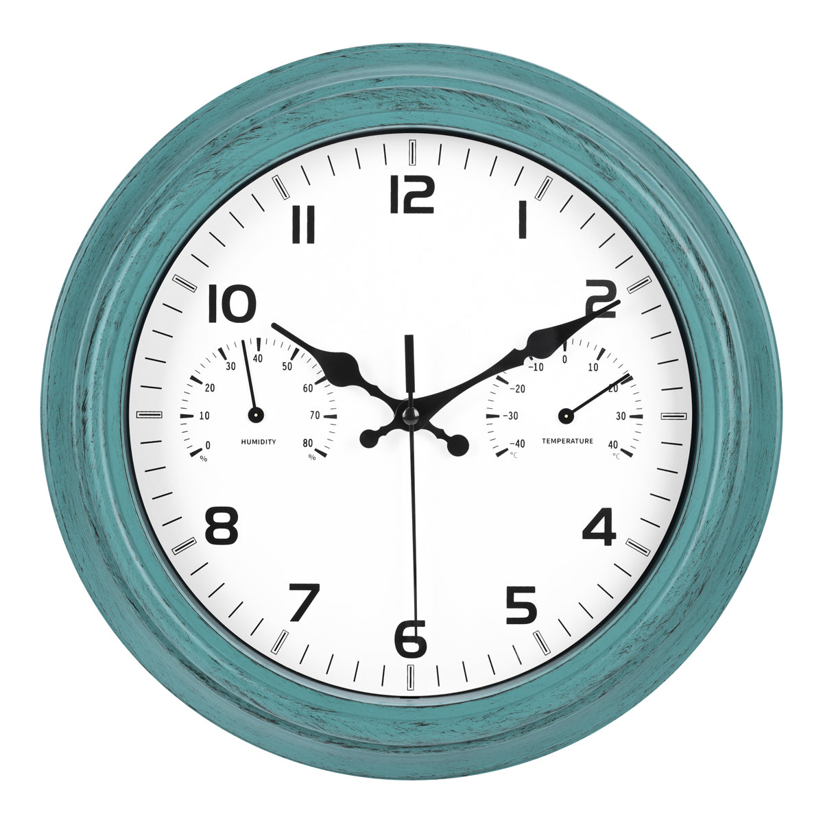 IvoQ Wandklok Waterdicht Retro met Ingebouwde Thermometer-IvoQ