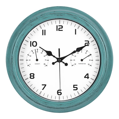 IvoQ Wandklok Waterdicht Retro met Ingebouwde Thermometer-IvoQ