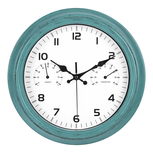 IvoQ Wandklok Waterdicht Retro met Ingebouwde Thermometer-IvoQ