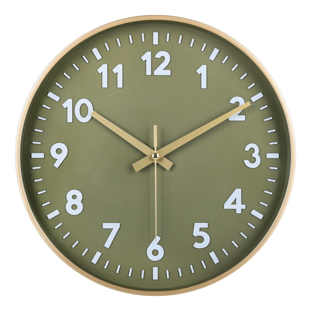 IvoQ Wandklok Groen Goud 3D Design 30 cm-IvoQ