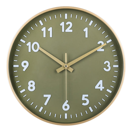 IvoQ Wandklok Groen Goud 3D Design 30 cm-IvoQ