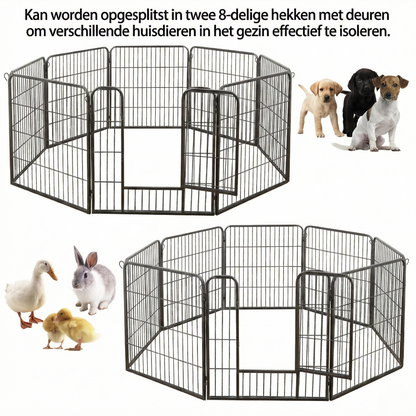 Enclos pour chiots IvoQ XXL 16 panneaux (80x80 cm)