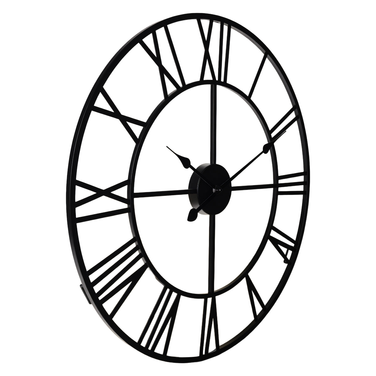 IvoQ Wandklok Industrieel Romeins Metaal 60 cm-IvoQ