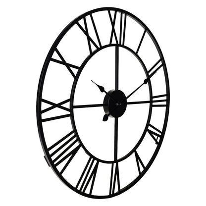 IvoQ Wandklok Industrieel Romeins Metaal 60 cm-IvoQ