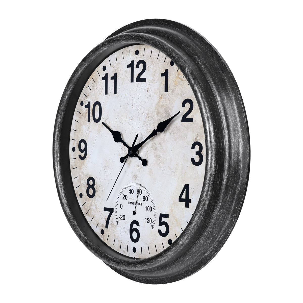 IvoQ Wandklok Waterdicht Vintage Met Thermometer 40 cm-IvoQ