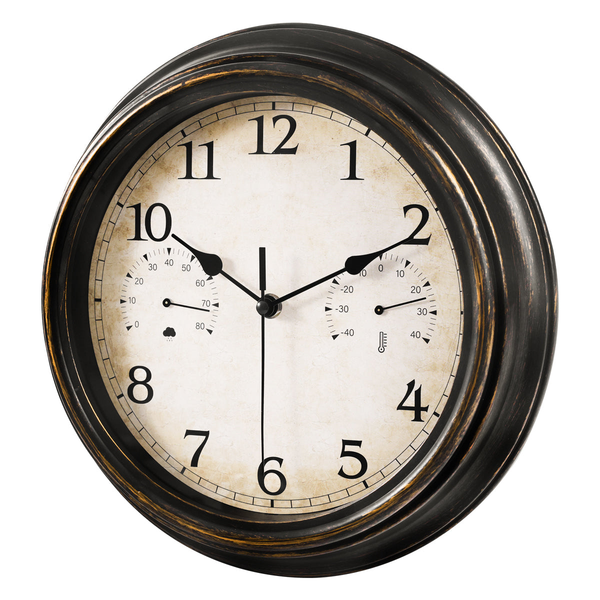 IvoQ Wandklok Waterdicht met Thermometer & Hygrometer-IvoQ