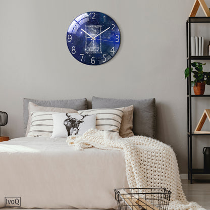 IvoQ Stille Wandklok Blauw Design Ø 30 cm-IvoQ