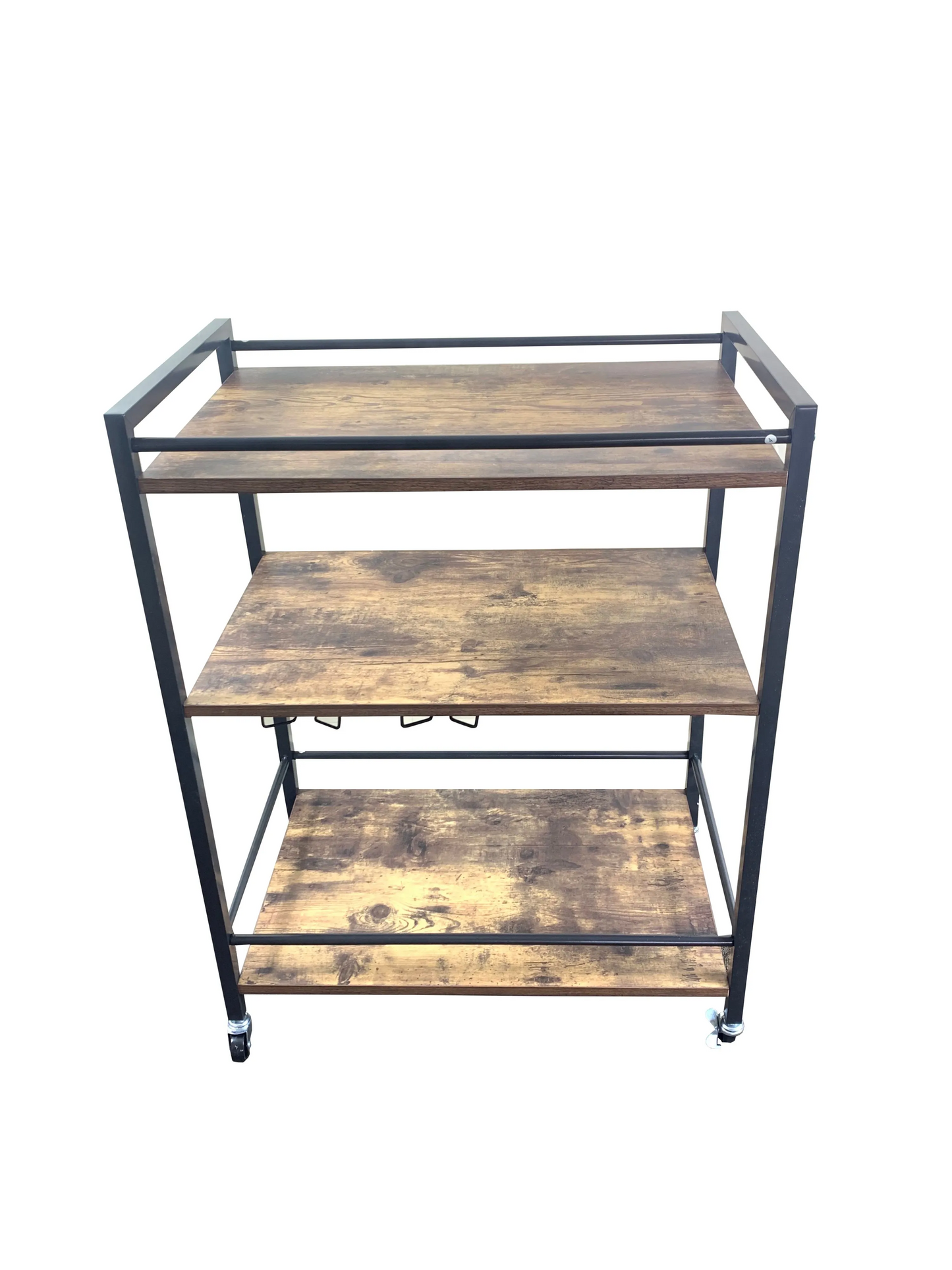 IvoQ Industriële Houten Serveerwagen op Wielen-IvoQ