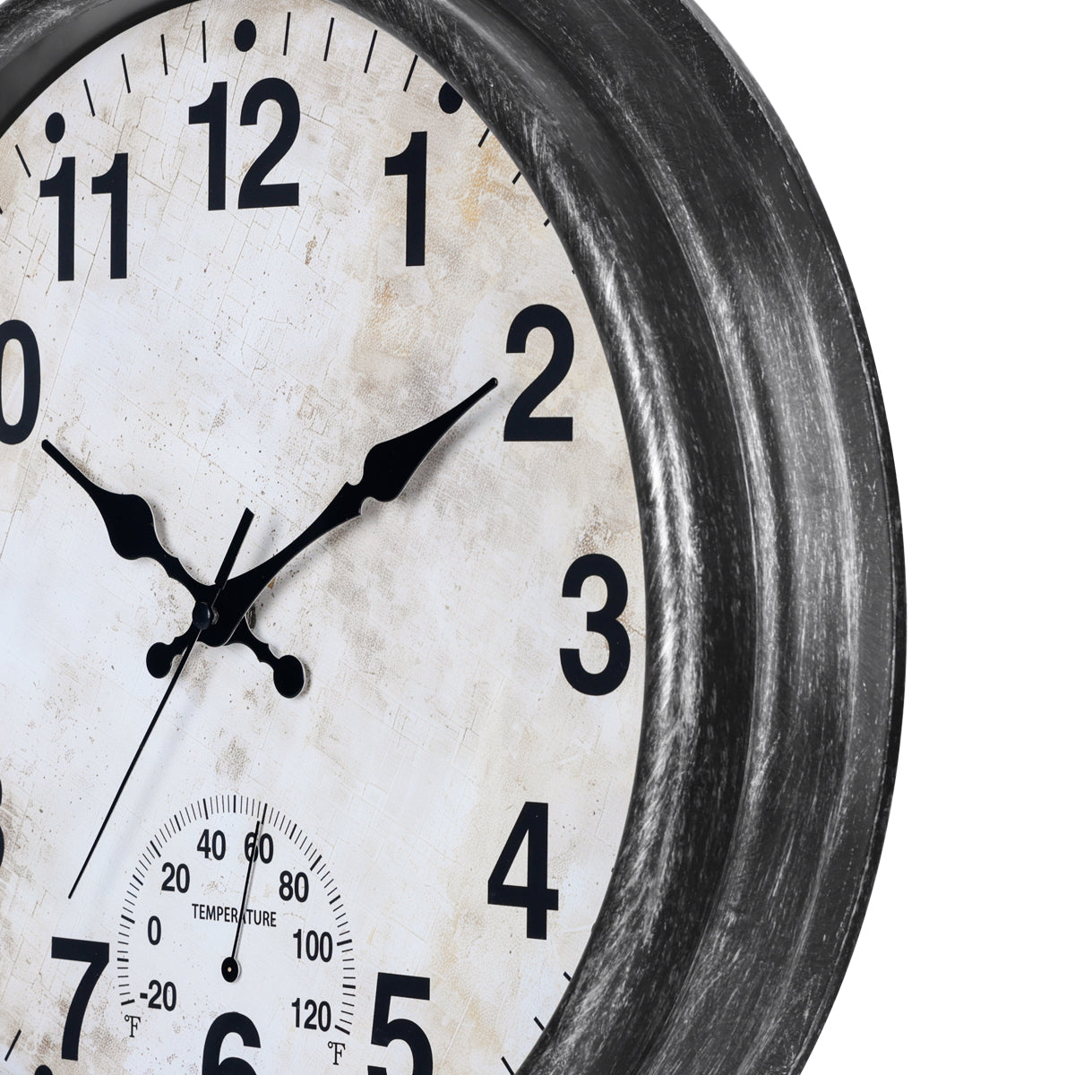 IvoQ Wandklok Waterdicht Vintage Met Thermometer 40 cm-IvoQ