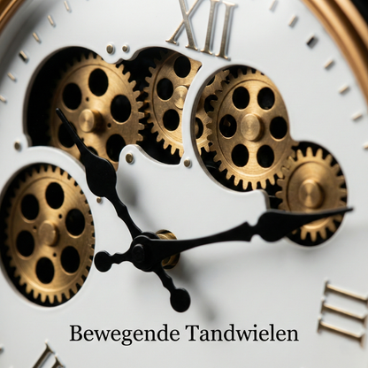 Horloge murale industrielle IvoQ avec engrenages mobiles Ø 30 cm