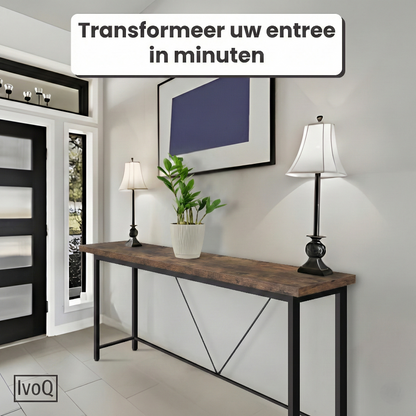 Tables d'appoint industrielles IvoQ (lot de 2) marron