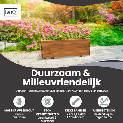 IvoQ Plantenbak Hout 80x40x32 cm-IvoQ