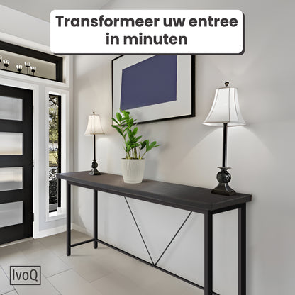 IvoQ Sidetable Industrieel Hout Metaal Zwart-IvoQ