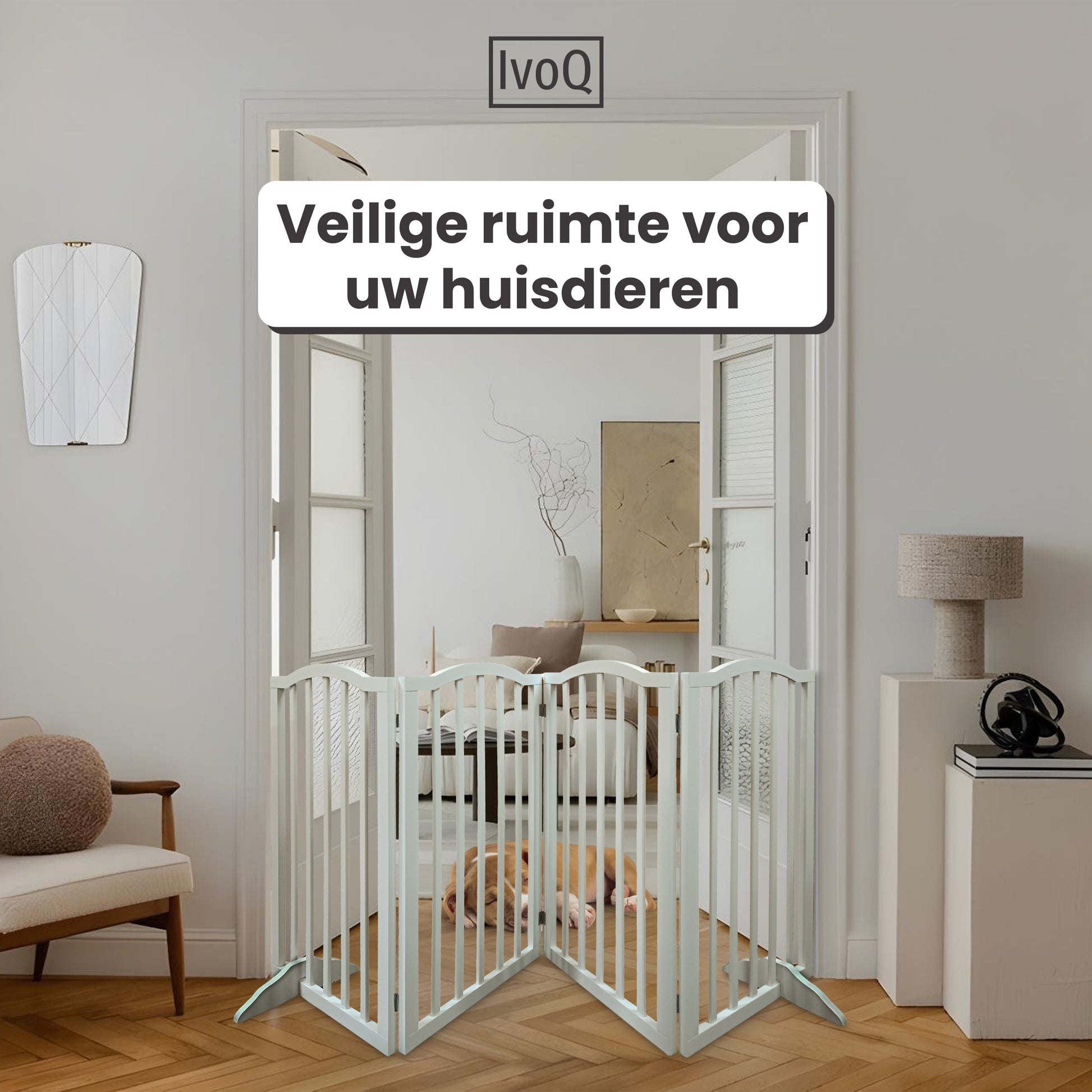 IvoQ Houten Opvouwbaar Veiligheidshek-IvoQ