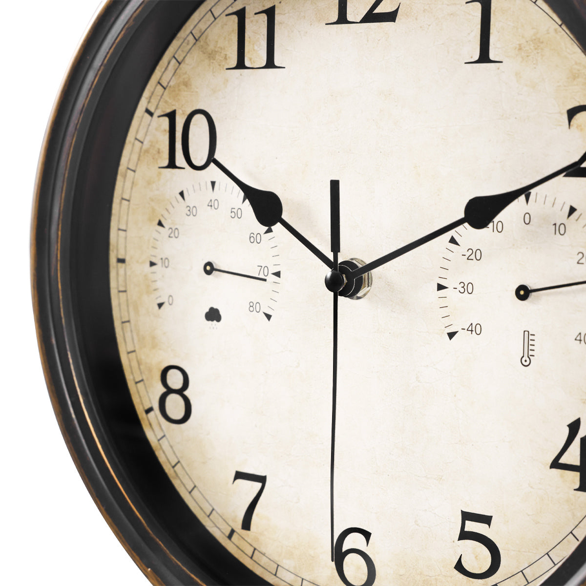 IvoQ Wandklok Waterdicht met Thermometer & Hygrometer-IvoQ