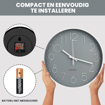 IvoQ Design Wandklok Grijs Ø30 cm-IvoQ