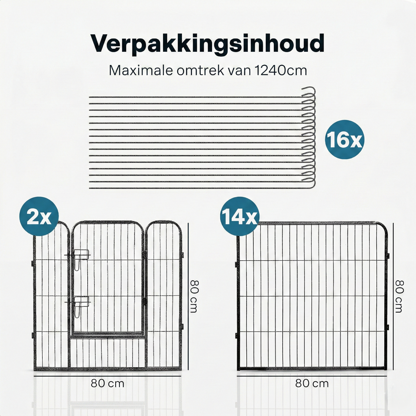 Enclos pour chiots IvoQ XXL 16 panneaux (80x80 cm)