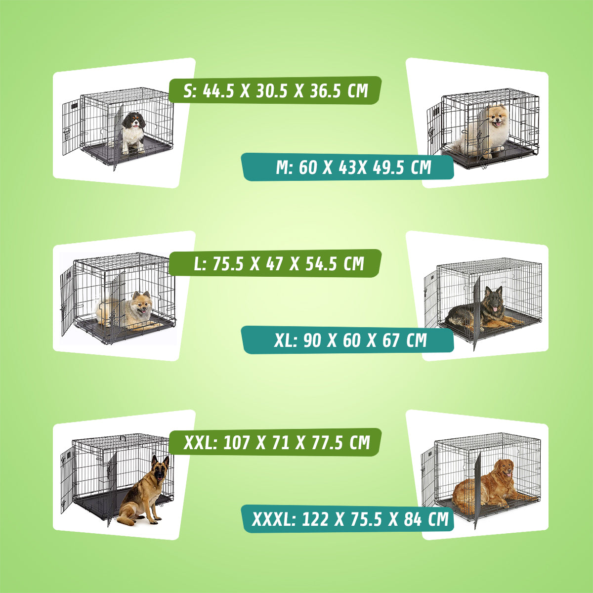 IvoQ Hondenbench M – Zwart – 75.5×47×54.5 cm-IvoQ