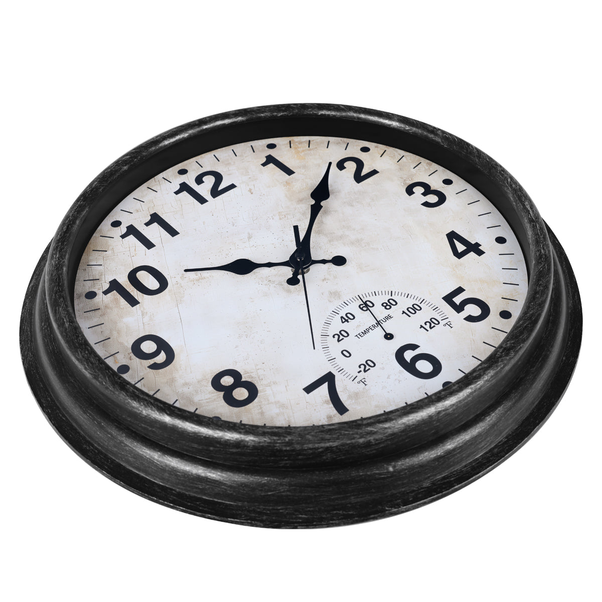 IvoQ Wandklok Waterdicht Vintage Met Thermometer 40 cm-IvoQ