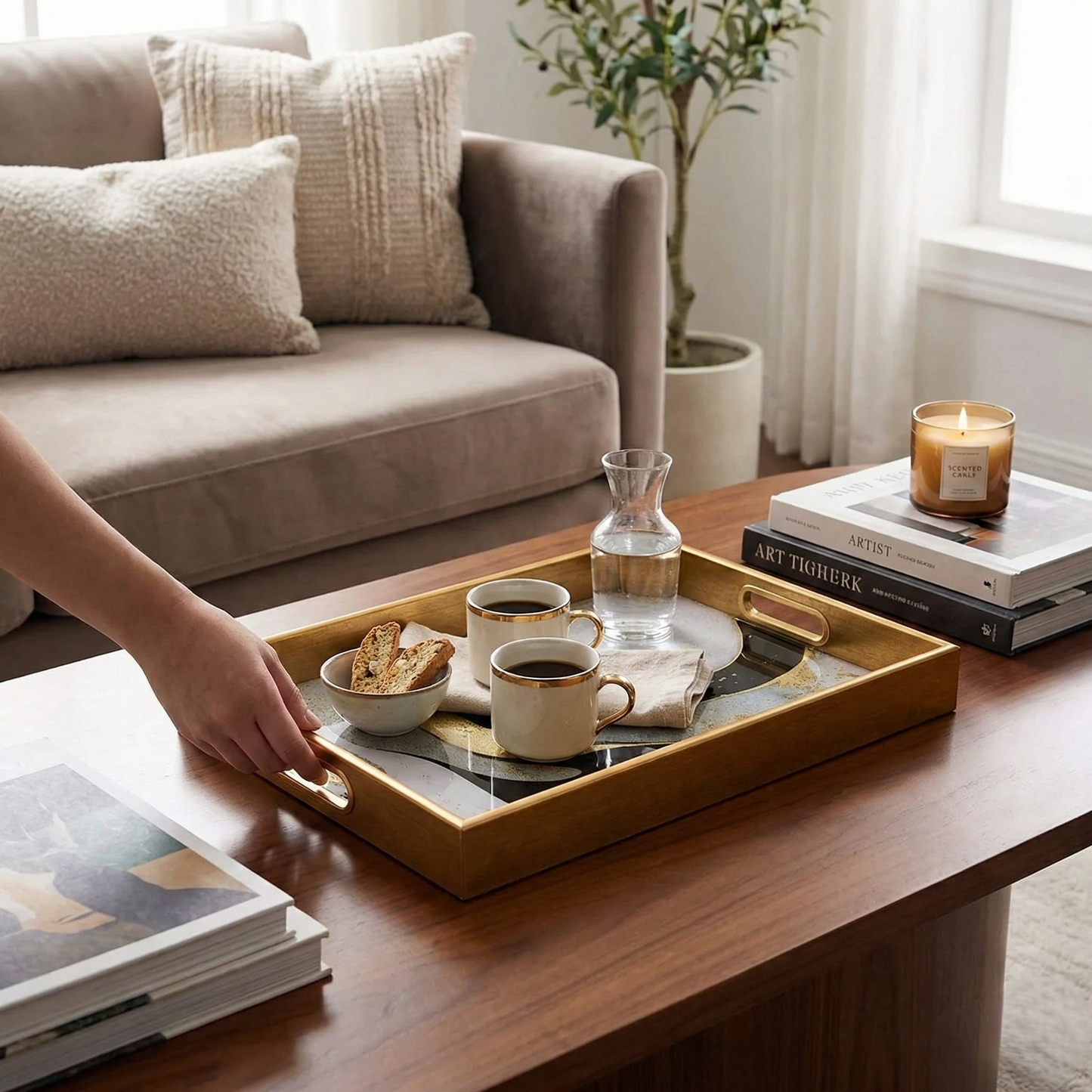 Plateau IvoQ Or et Noir