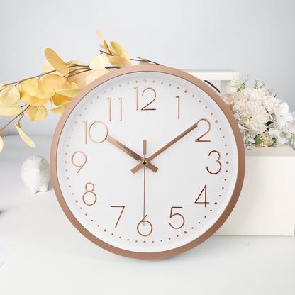 IvoQ Moderne Wandklok Roségoud Ø30 cm-IvoQ