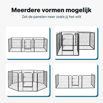 IvoQ Puppyren 8 Panelen 80 cm Hoog-IvoQ