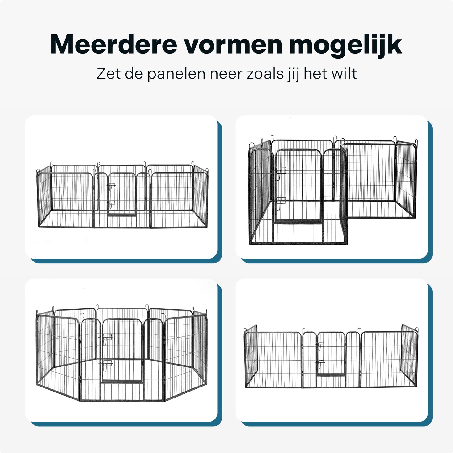 IvoQ Puppyren 8 Panelen 60 cm Hoog-IvoQ