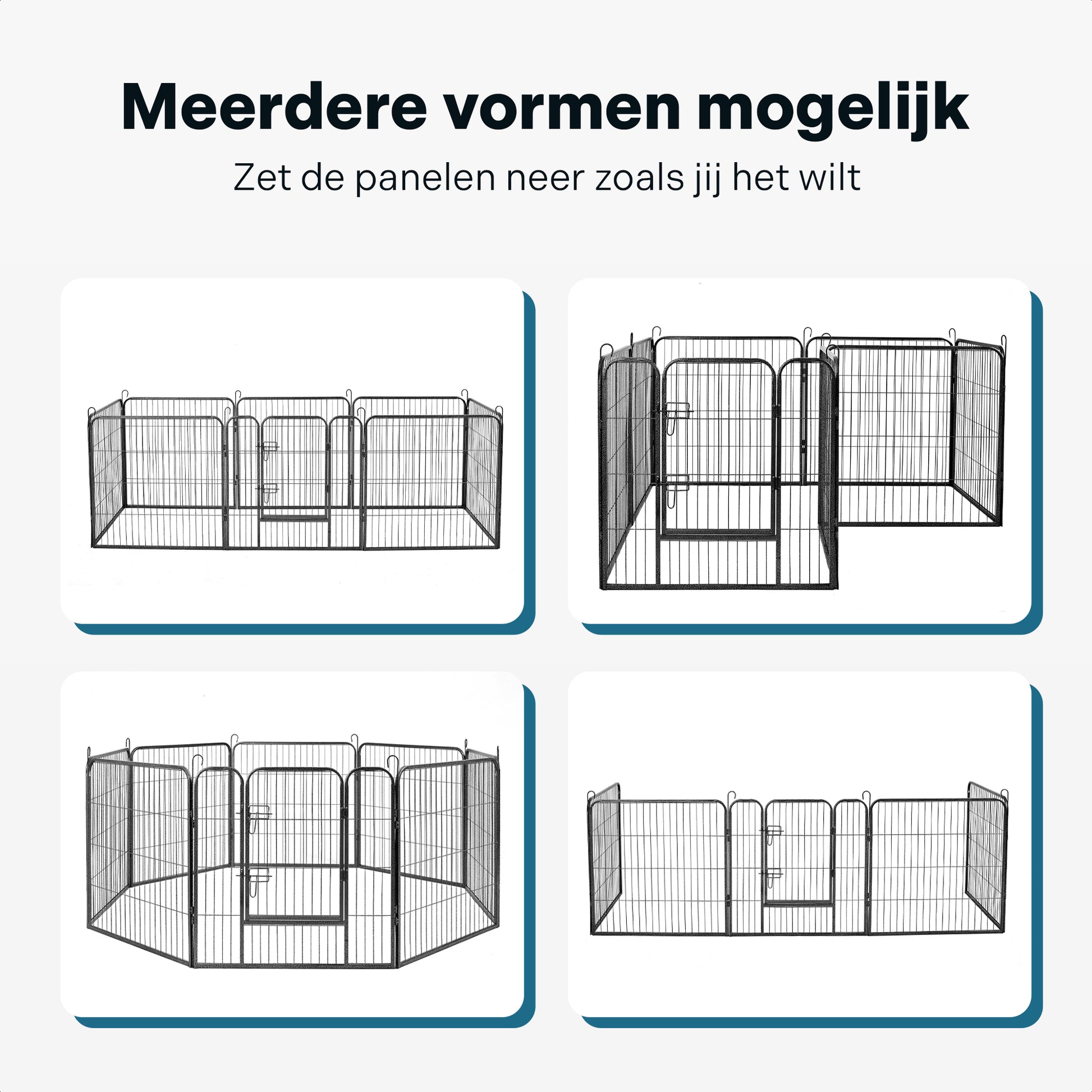 IvoQ Puppyren 8 Panelen 60 cm Hoog-IvoQ
