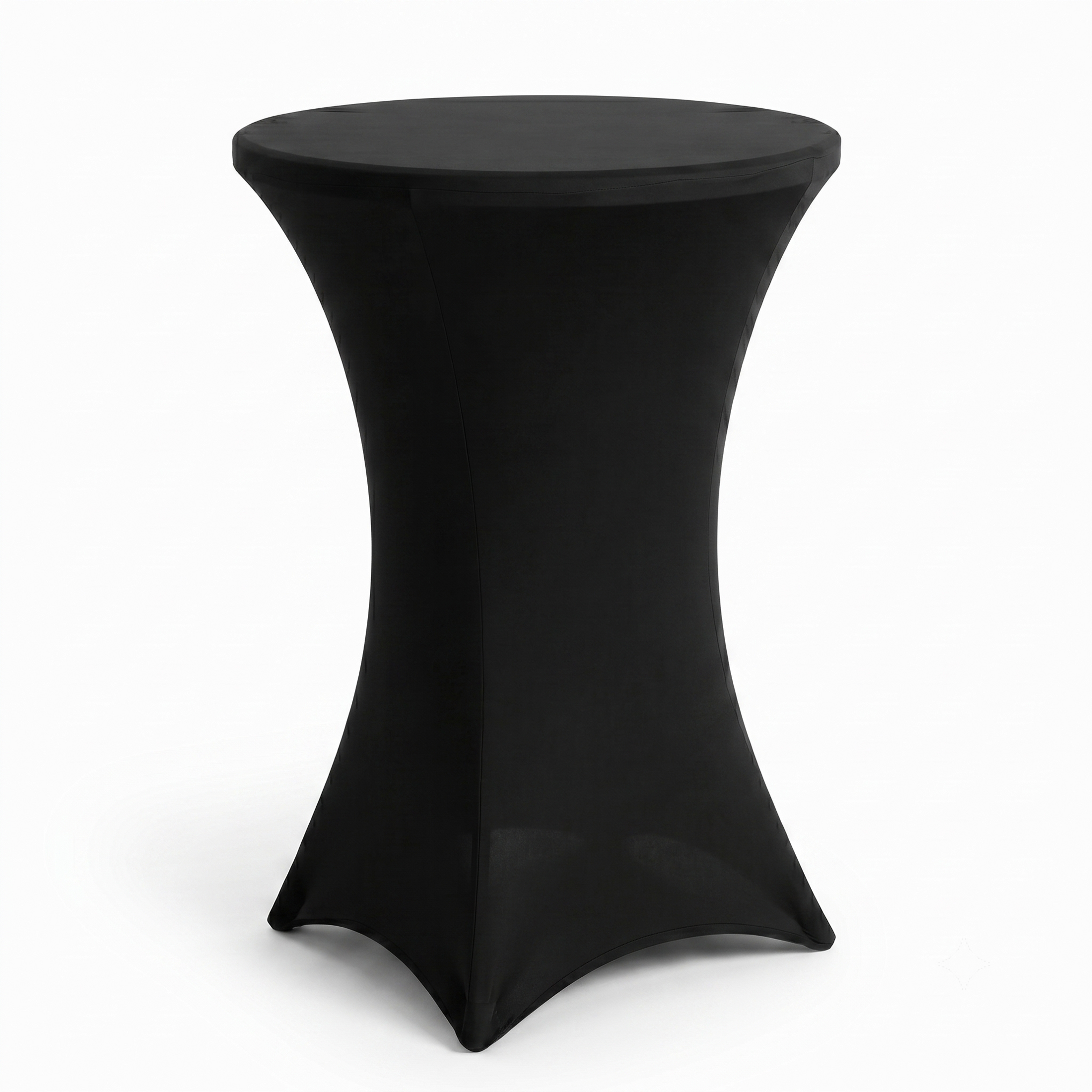 IvoQ Housse de table haute de luxe noire - Housse extensible pour table haute - Ø 80x110 cm - Extra épaisse (180 g/m²) - Sans plis et lavable