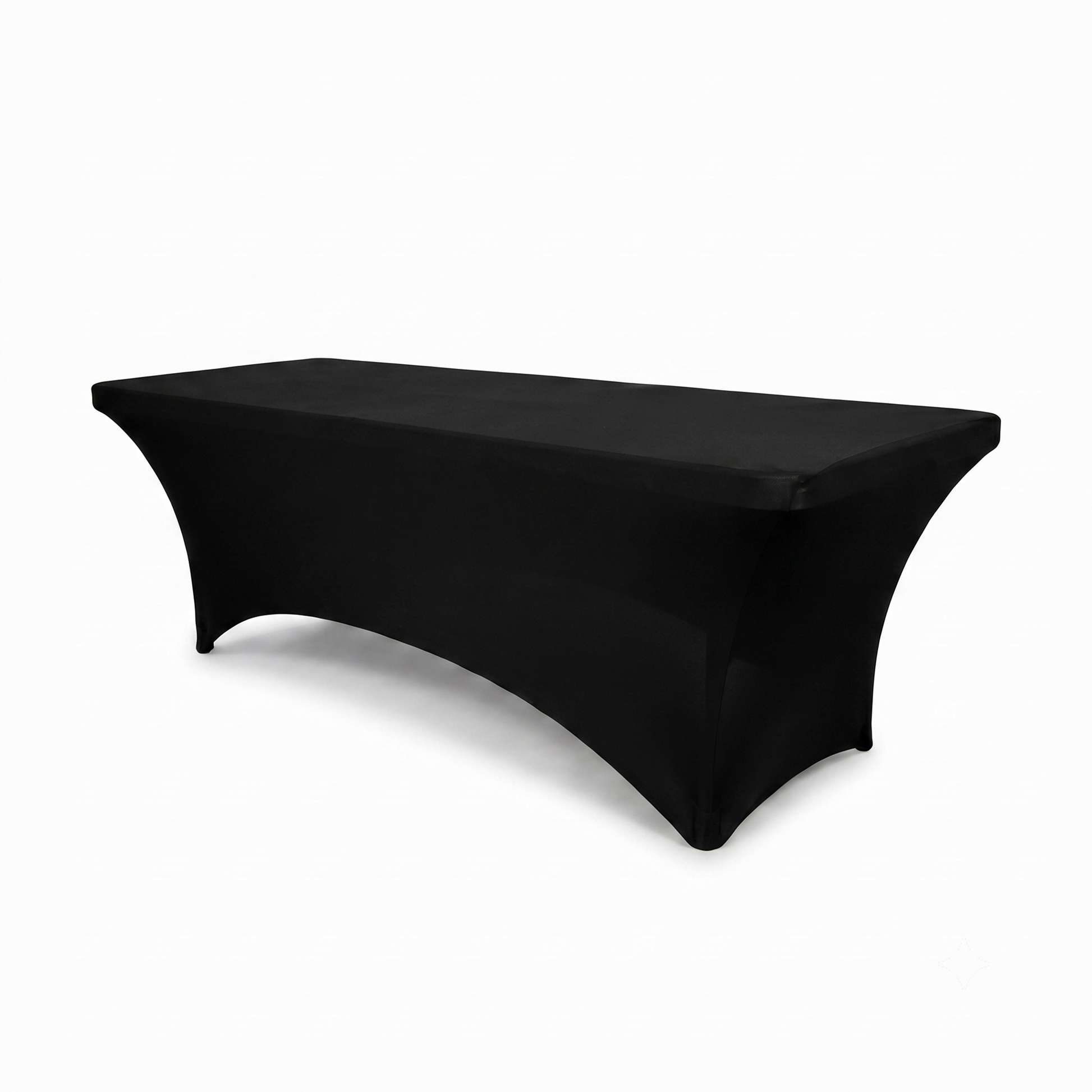 IvoQ Housse de table extensible de luxe noire - 183 x 76 x 76 cm - Pour table pliante, table de buffet et table de fête - Rectangulaire - Sans plis