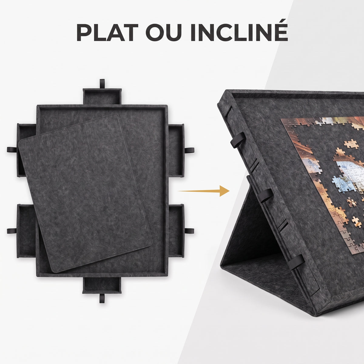 IvoQ Plateau de puzzle - 1000 pièces - 6 tiroirs de tri avec support