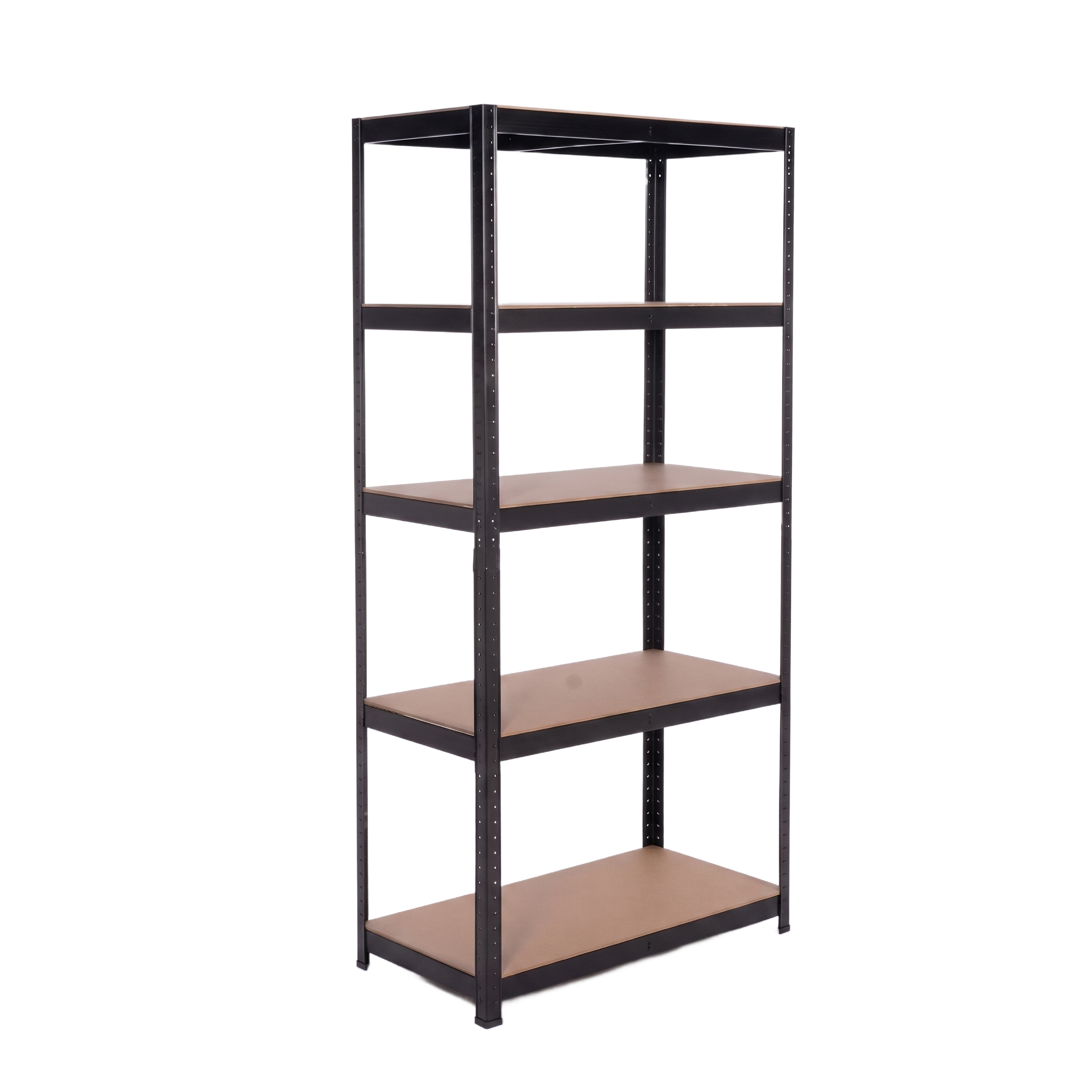 IvoQ Étagère de rangement noire - Étagère de stockage en métal - Rayonnage d'entrepôt - 180x90x40 cm - 5 étagères - Capacité de charge de 875 kg (175 kg par étagère)