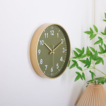 IvoQ Wandklok Groen Goud 3D Design 30 cm-IvoQ