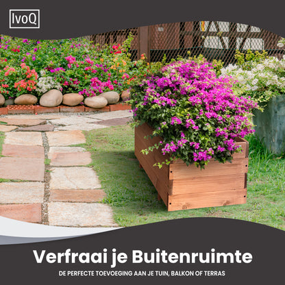 IvoQ Plantenbak Hout 80x40x32 cm-IvoQ