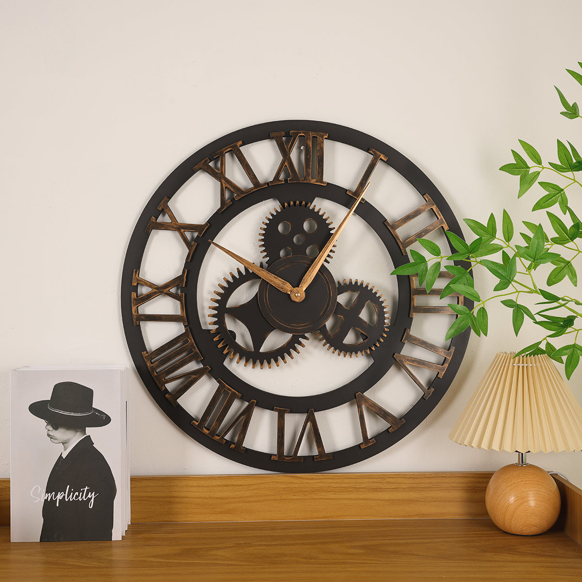 IvoQ Wandklok Industrieel XXL 60 cm-IvoQ