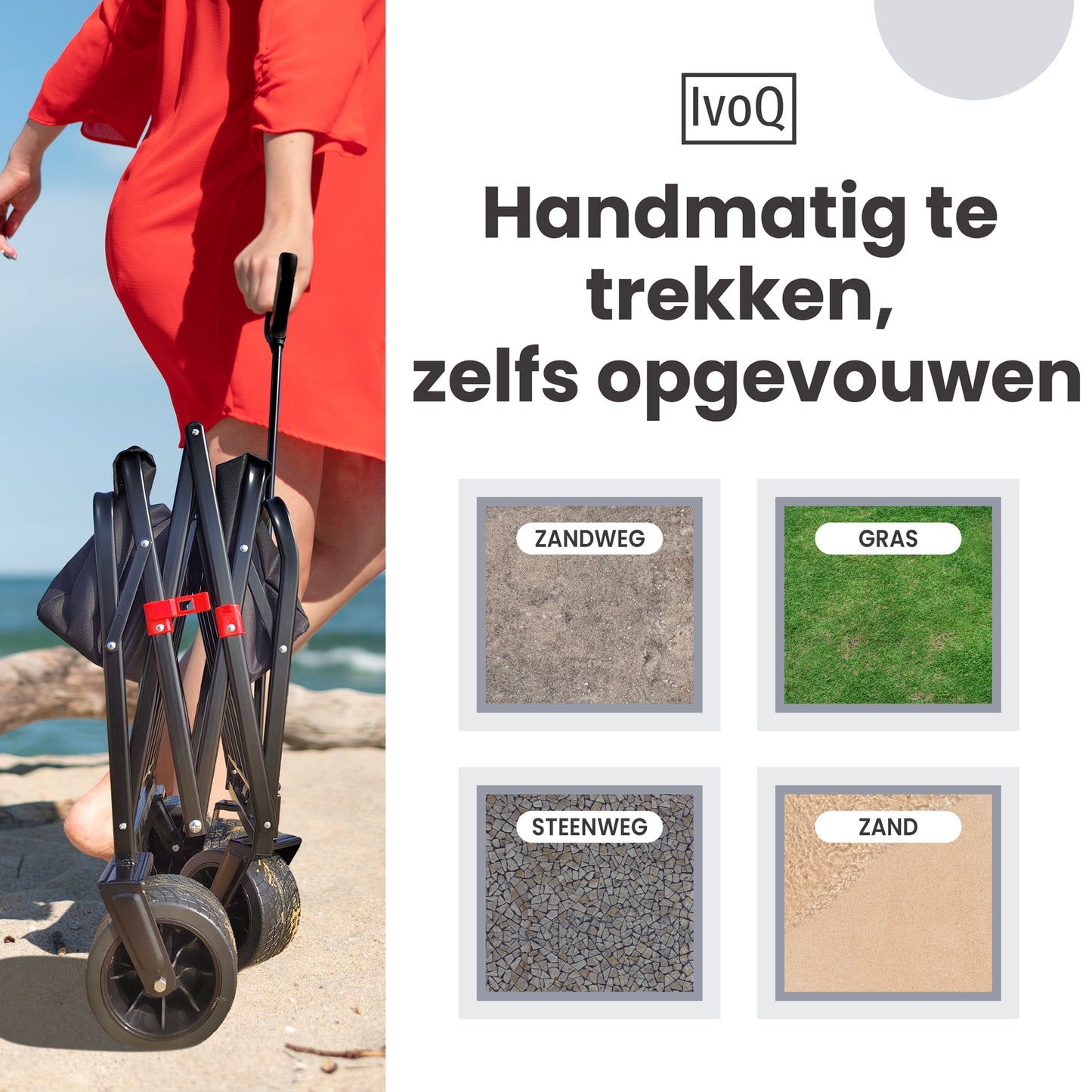 IvoQ Bolderkar Opvouwbaar 120 kg-IvoQ