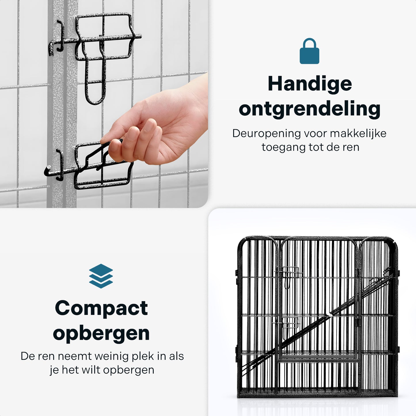 IvoQ Puppyren 8 Panelen 80 cm Hoog-IvoQ