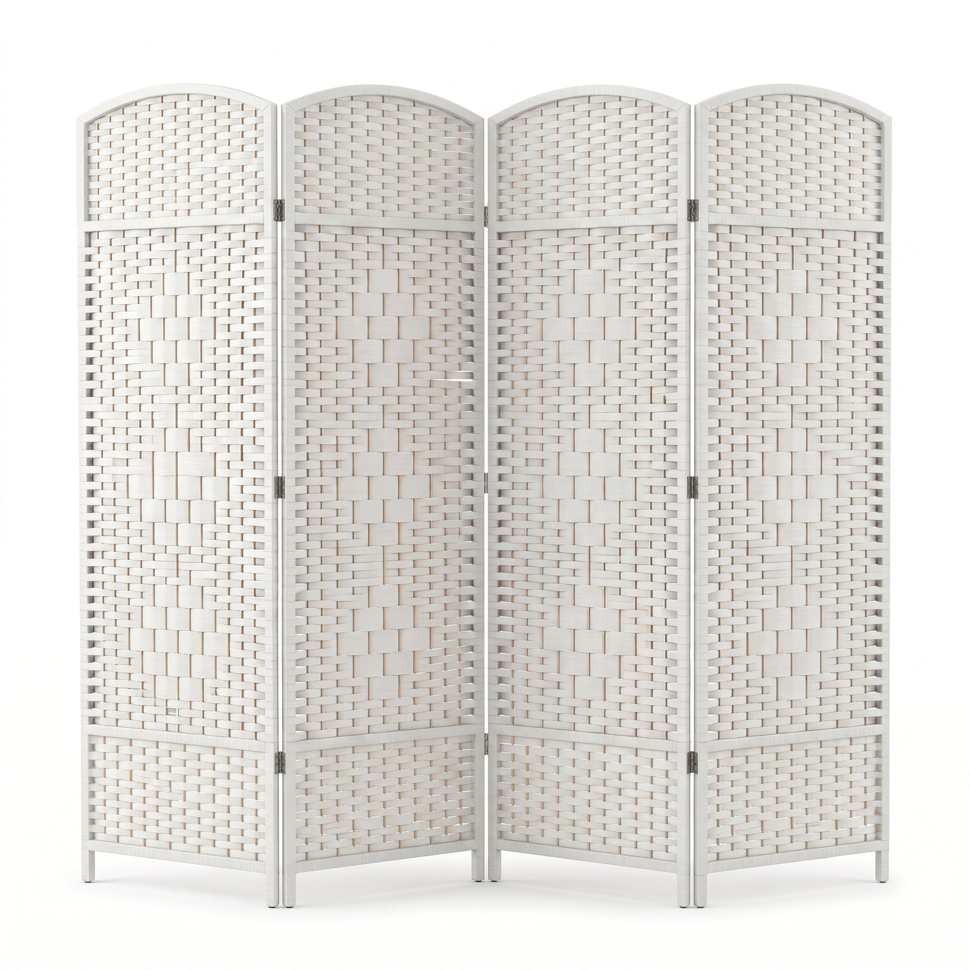 IvoQ Paravent pliable - 4 panneaux - 170 x 160 cm - Blanc